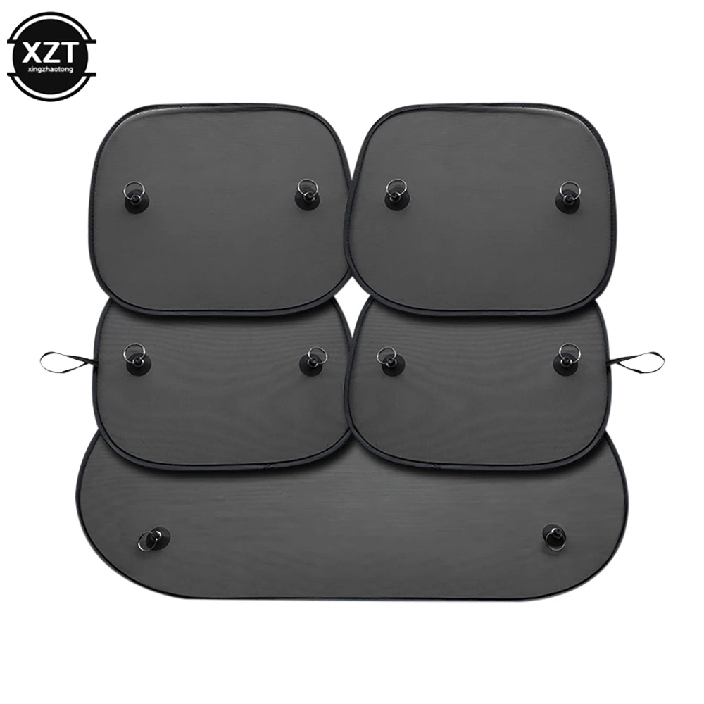 2pcs Black Mesh Car Sunshade Anti-ultraviolet Car Curtain Nylon Mesh Side Window Mesh Car Super Suction Cup 4