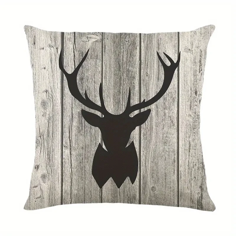 1pc Dekorative Wurf Kissen Abdeckung Moderne Europäischen Retro Deer HeadSingle Side Druck Dekoration Hause Sofa Auto Kissen Abdeckung – Detail 5