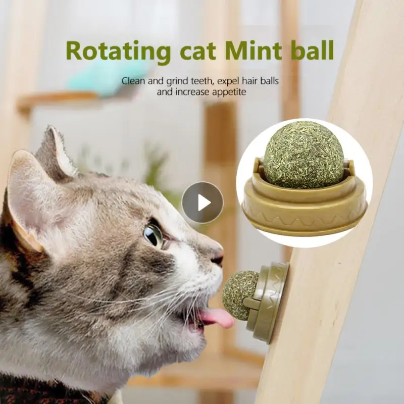 

Natural Catnip Cat Wall Stick-on Ball Toy Treats Healthy Natural Removes Hair Balls To Promote Digestion Cat Grass Snack Pet