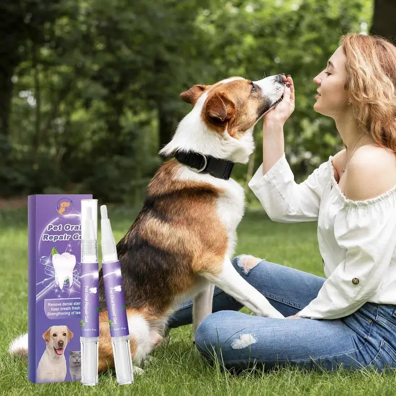 Pet Oral Repair Gel Teeth Brushing Cleaner Gel Natural Dog Toothpaste For Dogs & Cats Pet Breath Freshener Eliminate Bad pet oral cleanser spray