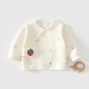 سترة أطفال عالية الجودة لحديثي الولادة من عمر 0 إلى 3 أشهر، معطف أطفال بناتي بنمط كرتوني ناعم ودافئ 4