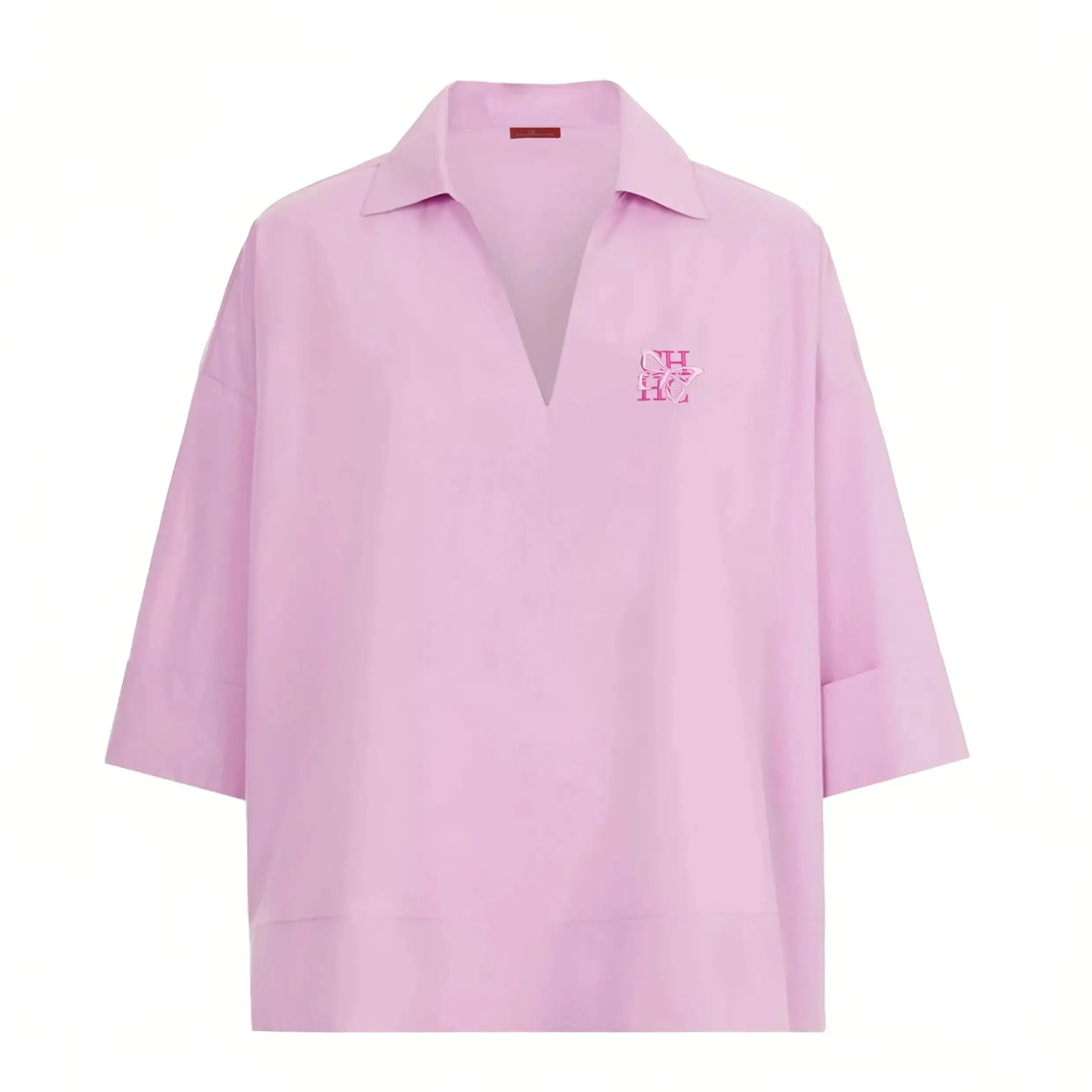 เสื้อแขนสั้นคอวี แฟชั่นฤดูร้อน ใส่สบาย