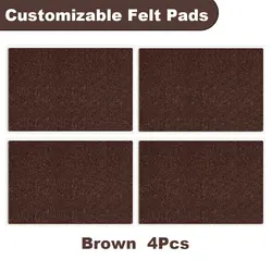 Customizable Felt Pad Sheet for Furniture Legs - DIY Cut - to - Fit Floor Protectors in Brown Beige (Brown)
