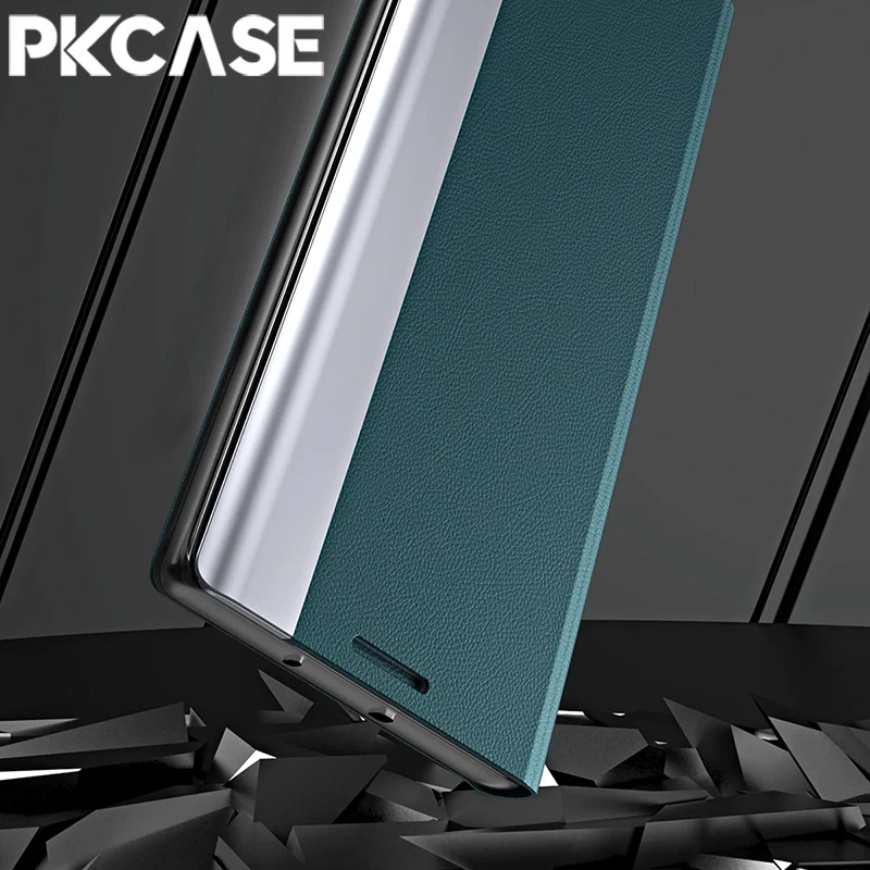 Magnetic Flip Leather Phone Case with Kickstand Feature