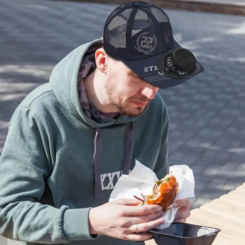 Men Women Hat Solar Energy&USBCharging Fan Caps Baseball Hats With Cooling Fan Sun Protection For Casual Outdoor Sport