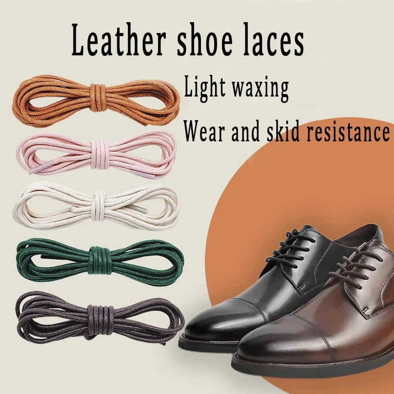Durable Waterproof Waxed Cotton Round Shoelaces