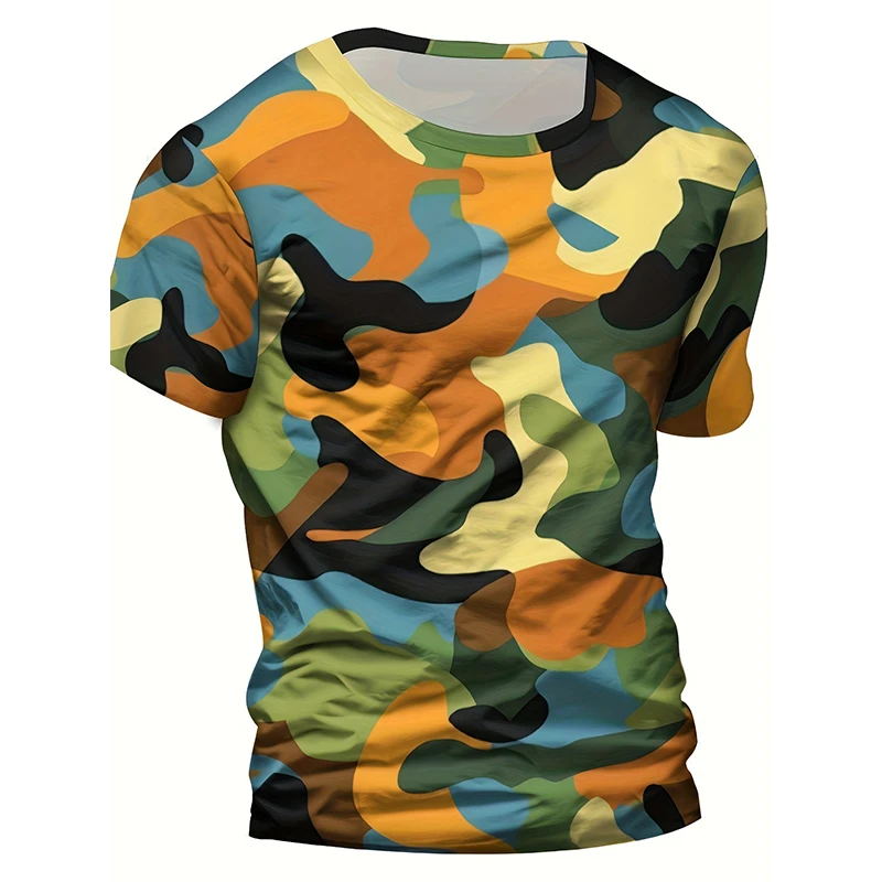 Casual Camouflage T Shirt Oversized Short Sleeve Tops