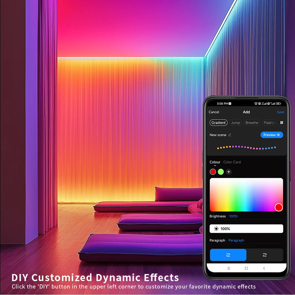 Tuya SPI WIFI RGBIC LED Controller Google Home Alexa For