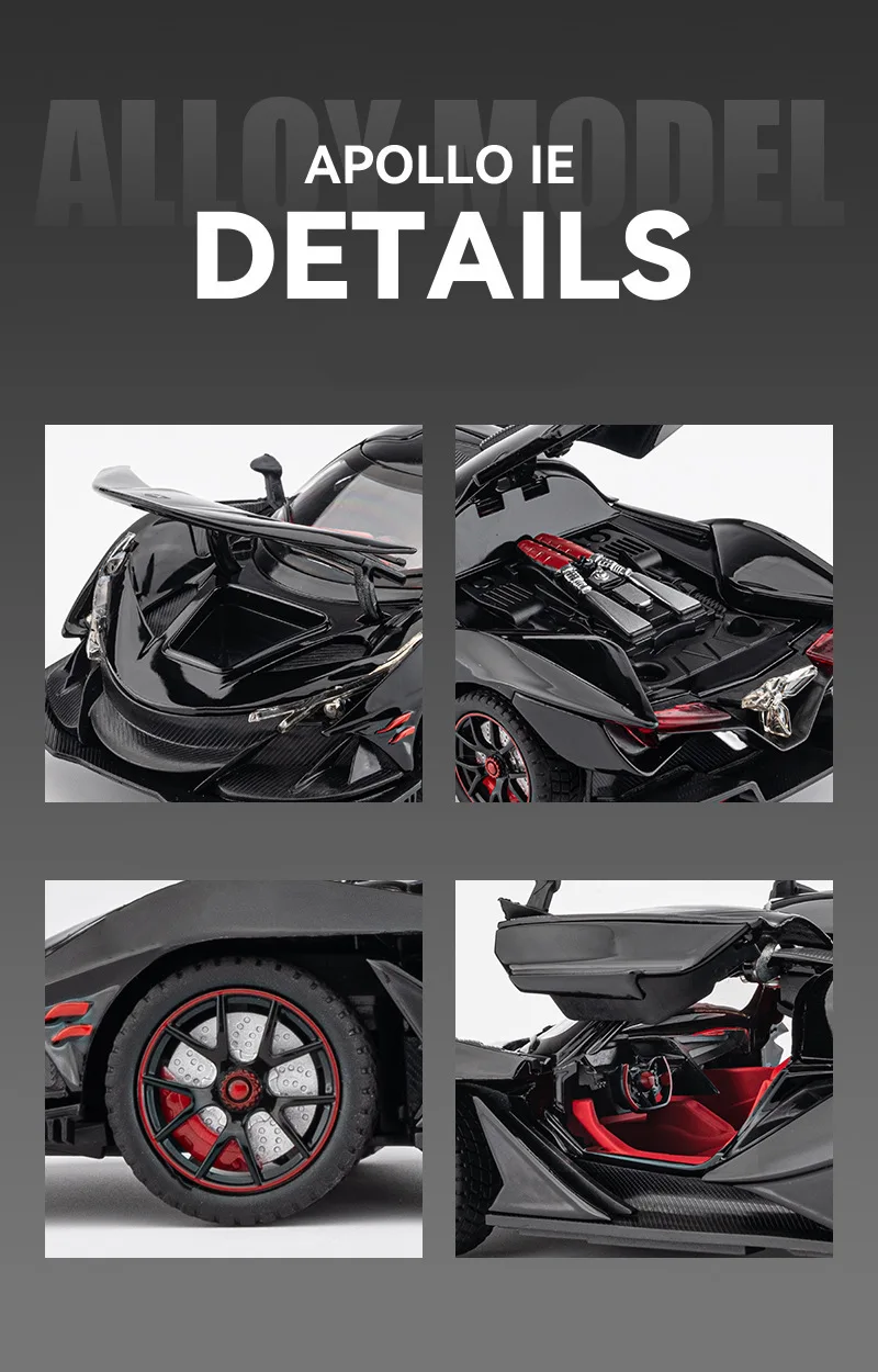 1:24 Apollo IE Intensa Emozione Alloy Sports Car Model Diecast