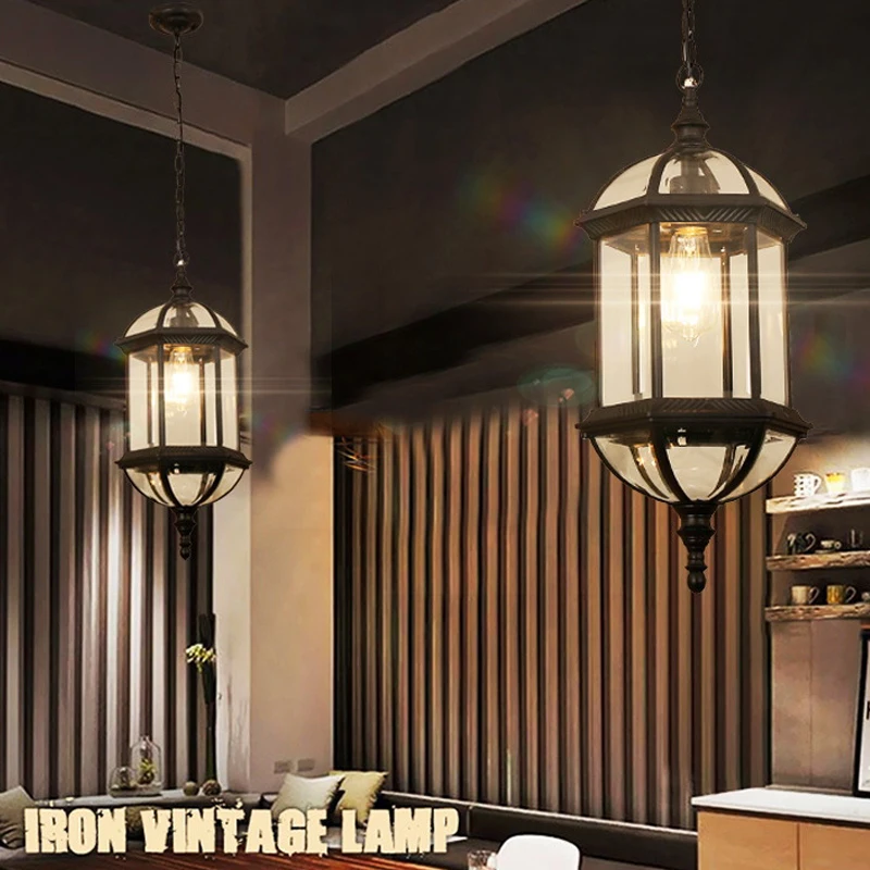 Led European Style Outdoor Waterproof Balcony Courtyard Pavilion Corridor Pendant Light