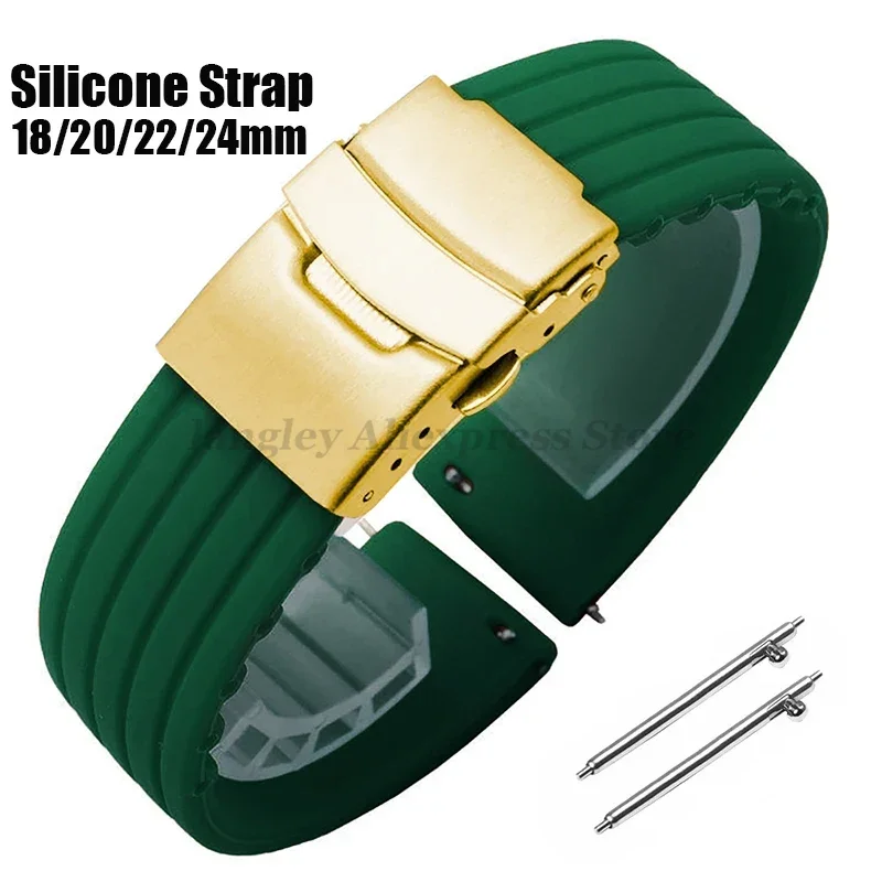 18mm 20mm 22mm 24mm Quick Release Silicone Watchband for Huawei