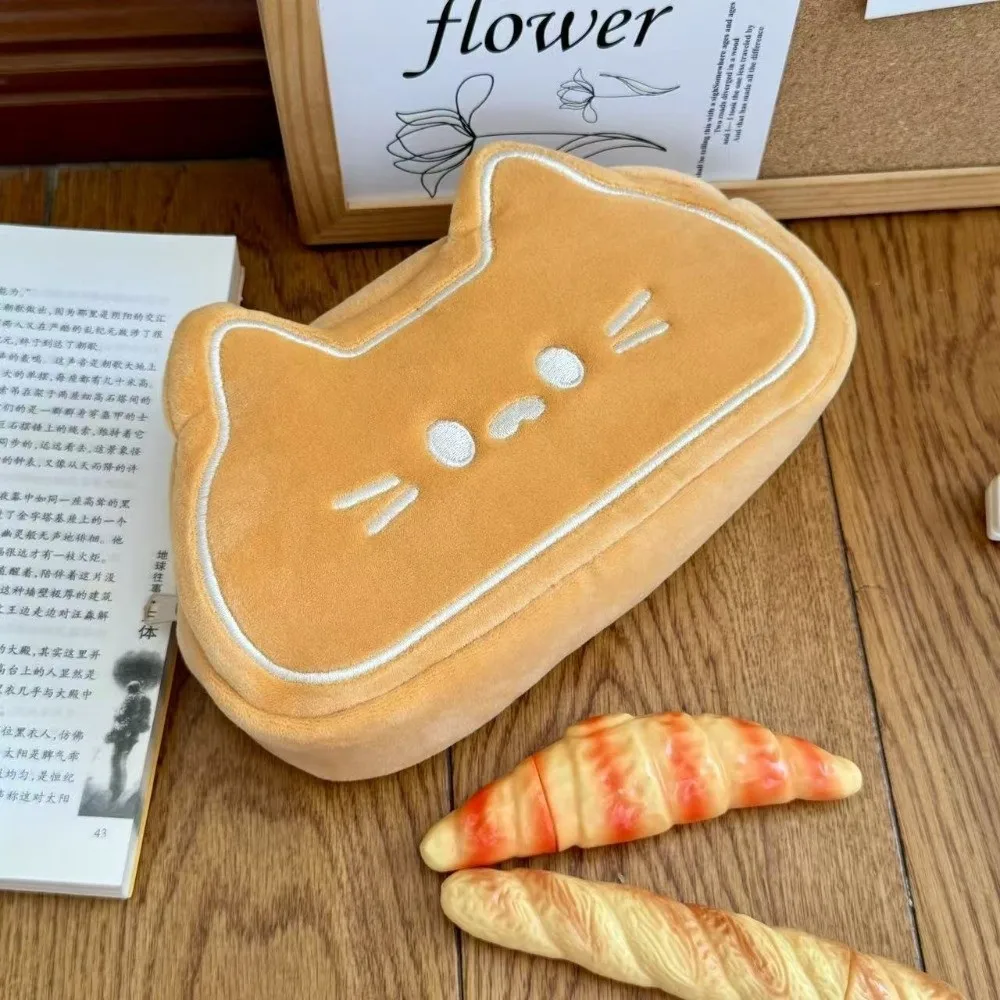 New Caramel Cat Pen Case Large Capacity Stationery Bag School Supplies Stationery Organizer Pen Bag Birthday Gift