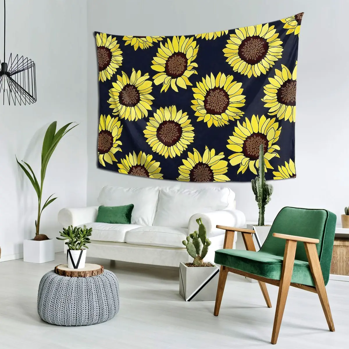 

Sunflowers Are The New Roses! - Navy Tapestry Decoration Aesthetic Tapestries for Living Room Bedroom Decor Home Wall Hanging