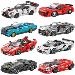 2023 Speed Champions F1 Racing Sports Car Supercar Sticker Technique Vehicle Figure Classic Rally Racer Building Block Model Toy