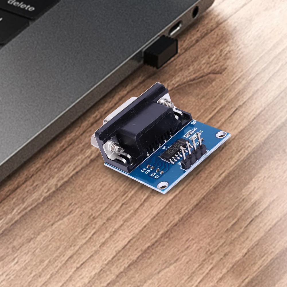 MAX3232 RS232 To TTL Serial Port Converter Module TX RX VCC GND Female DB9 Connector RS232 To TTL Brushboard MAX3232 Chip