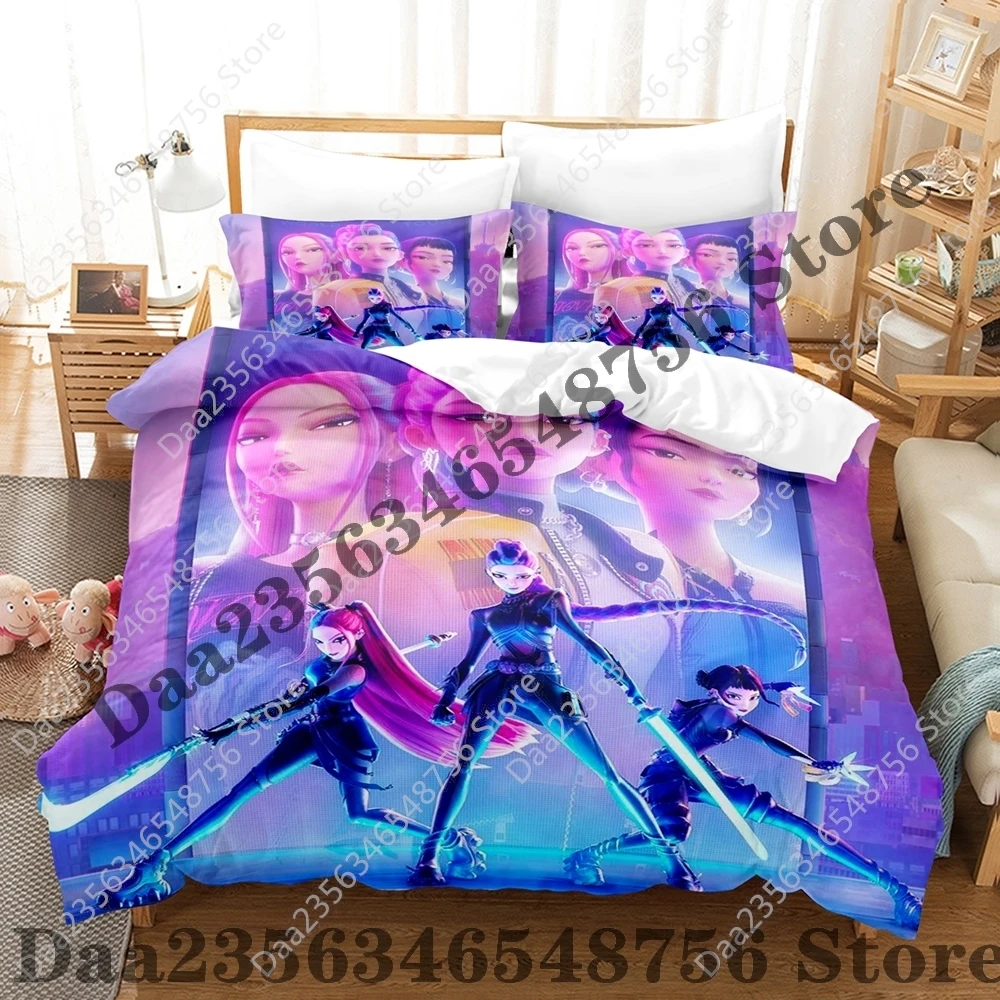 Parure De Lit K-Pop Demon Hunter - Housse De Couette Anime