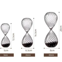 5/15/30 Minutes New Glass Hourglass Multi-Coloured Sand Timer Threaded Sand Clock Family Table Decoration Crafts Children's Gift 2