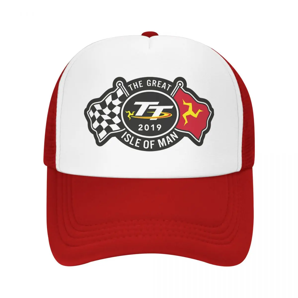 

TT Isle Of Man Trucker Hats Adult Hip-Hop Motorcycle Racing Hat Sun Hat Adjustable Snapback Caps Mesh Baseball Caps Summer