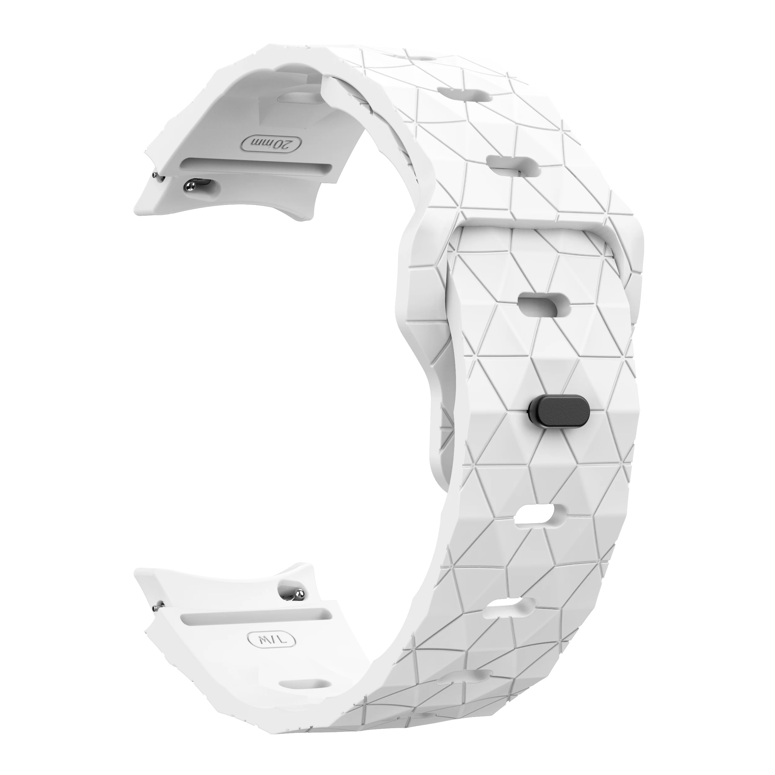 Silicone No-Gap Band for Smartwatches - 20mm Adjustable Strap