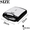 Electric Sandwich maker Large Panini 1400W Cooking Kitchen Appliances Breakfast Waffles Machine Non-stick Iron Pan Sonifer 6