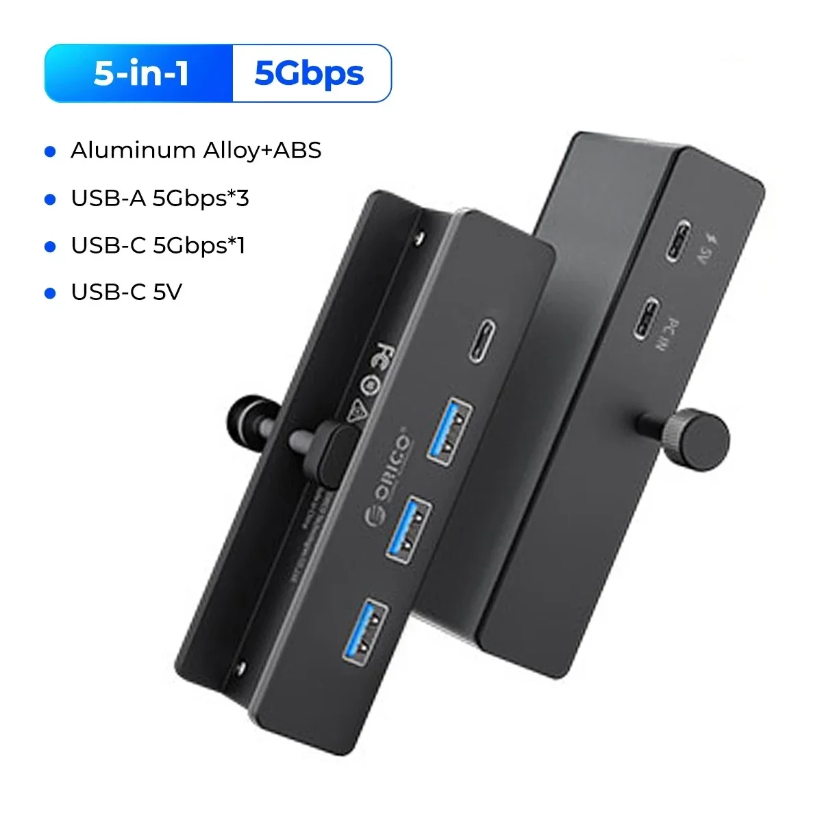 ORICO USB C Hub a lector de tarjetas SD, 3 puertos USB 3.2 GEN 1 Hub