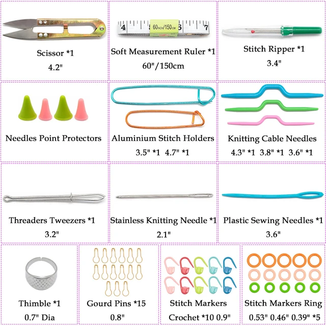 Set Crochet Knitting, Knitting Tools Crochet Kit