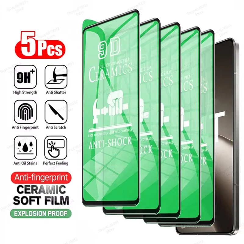 5-Pack Soft Clear Ceramic Screen Protector Film