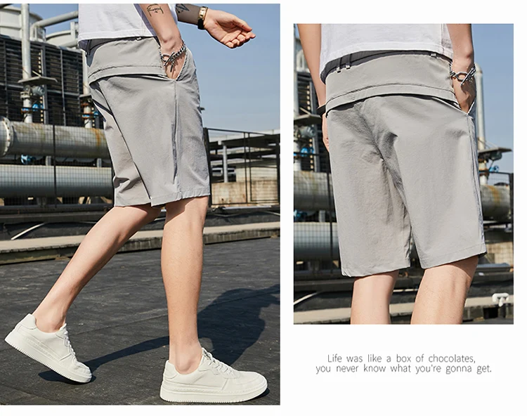 mens casual shorts Summer Elastic Casual Shorts Middle-aged Men's Slim Straight Quarter Pants Dad's Youth Large Underpants Clothing for Male 2022 maamgic sweat shorts