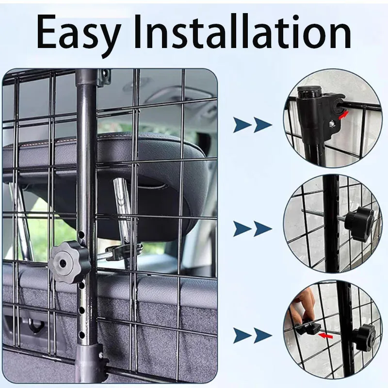 Adjustable Universal Dog Guard Car SUV Dog Barrier Vehicles Pet Divider Gate Net Car Partition Grid Travel Accessories