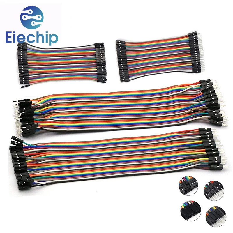 PCB DIY 키트용 듀폰 와이어 케이블, 수-수, 암-암, 수-암 점퍼, 40 핀, 10 cm, 15 cm, 20cm, 무료 배송 