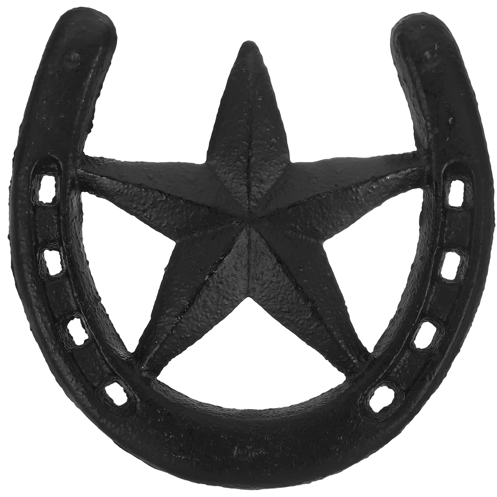 

Horseshoe with Star Iron Wall Decor Metal Horseshoe Wall Hanging Pendant for Indoor