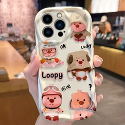 Lovely Loopy Wave Soft Silicone Phone Case Cover - iPhone 14 Pro Max (1)