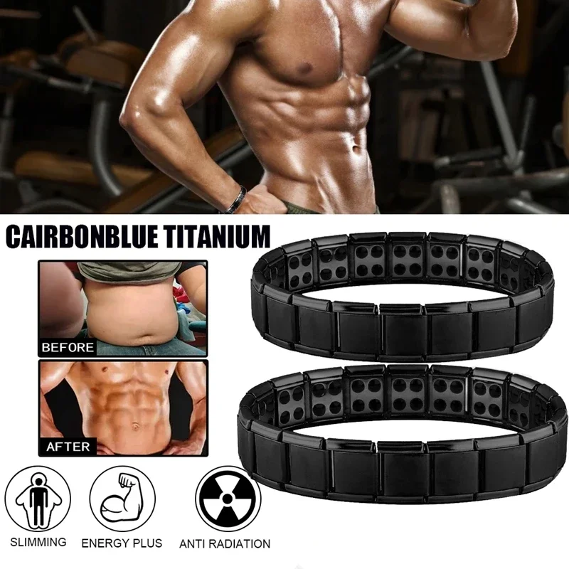 Creative Titanium Steel Bracelet Magnetic Man Charm Masculinity Leather Bracelet Stainless Steel Magnetic Buckle Punk