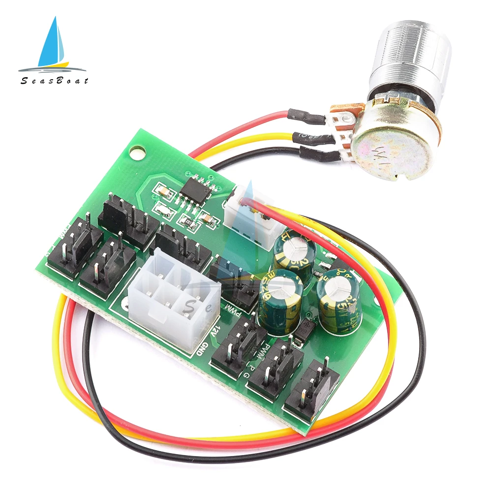 DC12V Computer Case Miner Fan Speed Controller Module 8-Channel Fan Hub PWM High-Power Violent Controller Speed Governor