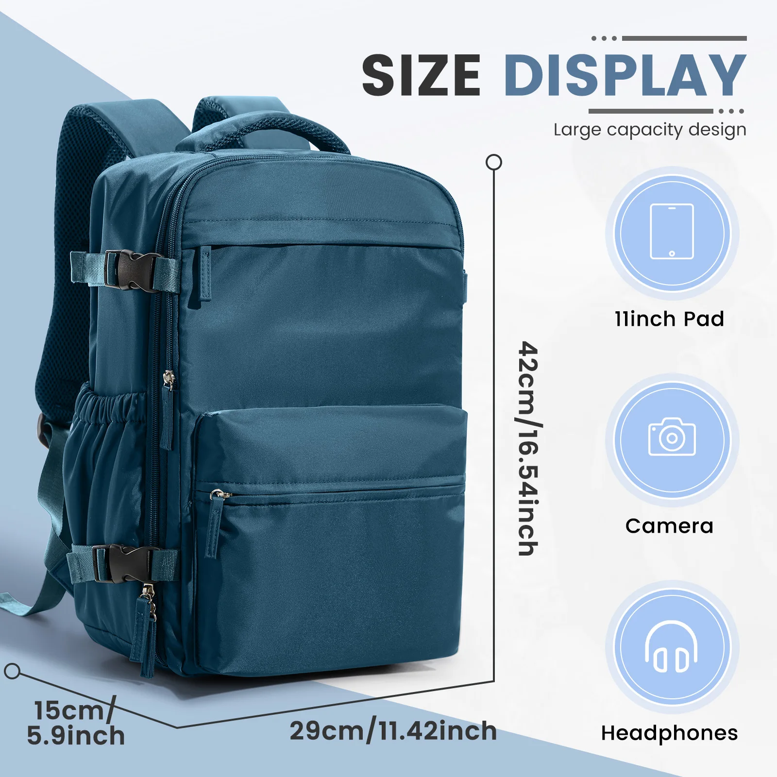 Large Capacity Vacuum Compression Backpack Hiking Travel Backpack，Lightweight Waterproof Storage Backpack Outdoor Sports Bag