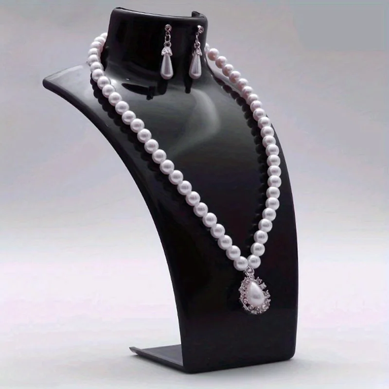 1PC Simple Jewelry Display Stand Necklace Pendant Portrait Neck Jewelry Rack Earring Storage Rack