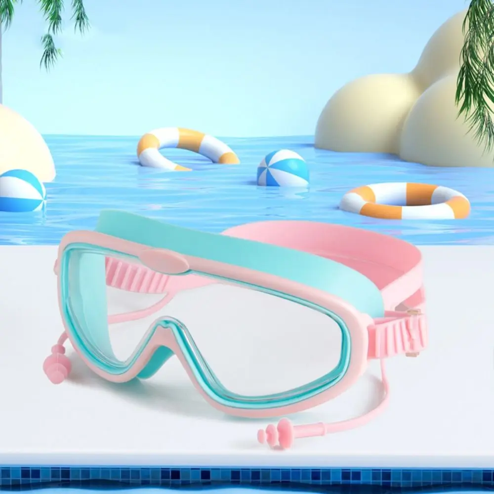 Big Frame Swimming Goggles Wide View Anti Fog Swim Glasses Silicone Transparent Diving Eyewear Swimming Beginner 4