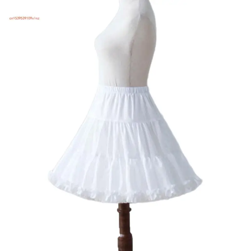 

Женская многослойная юбка-пачка 1950-х годов, нижняя юбка-полукомбинация, плиссированные пышные юбки с рюшами и отделкой, нижняя