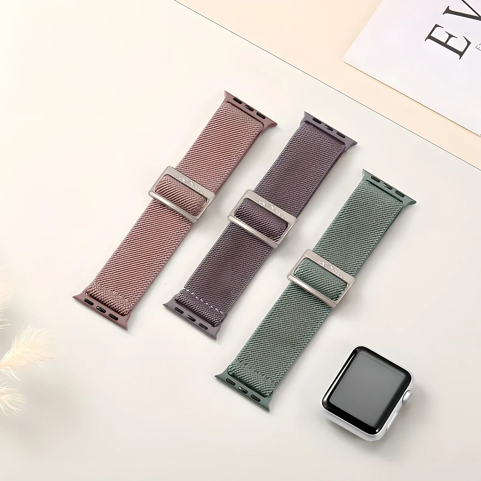 حزام نايلون رياضي لساعة أبل باند 49/46/45/44/42/41...