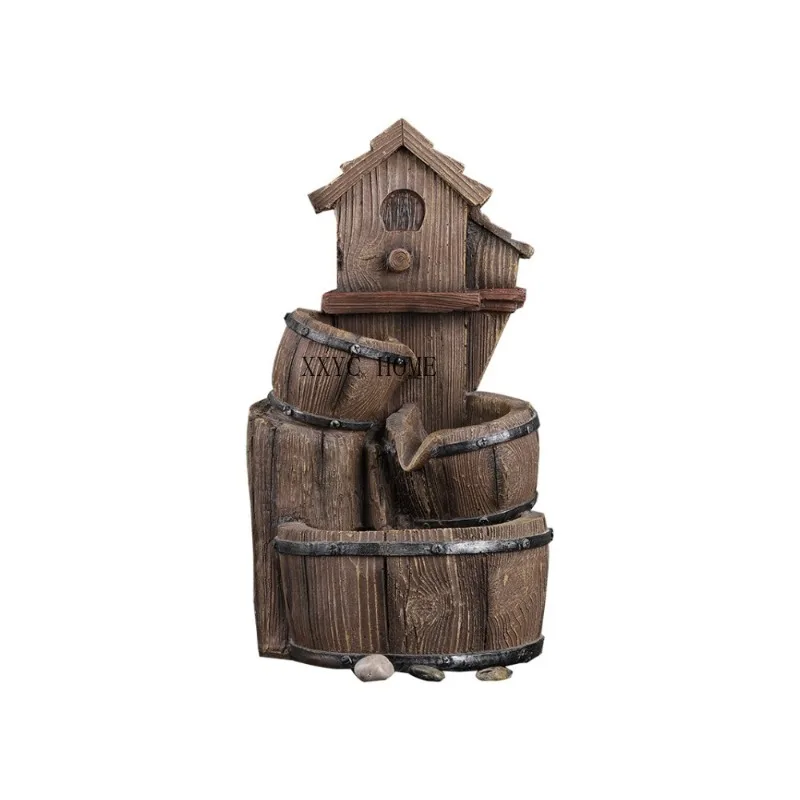 

Water Purifier Make a Fortune as Endless as Flowing Water Desktop Synthetic Resin Fountain Home Ornament and Decoration