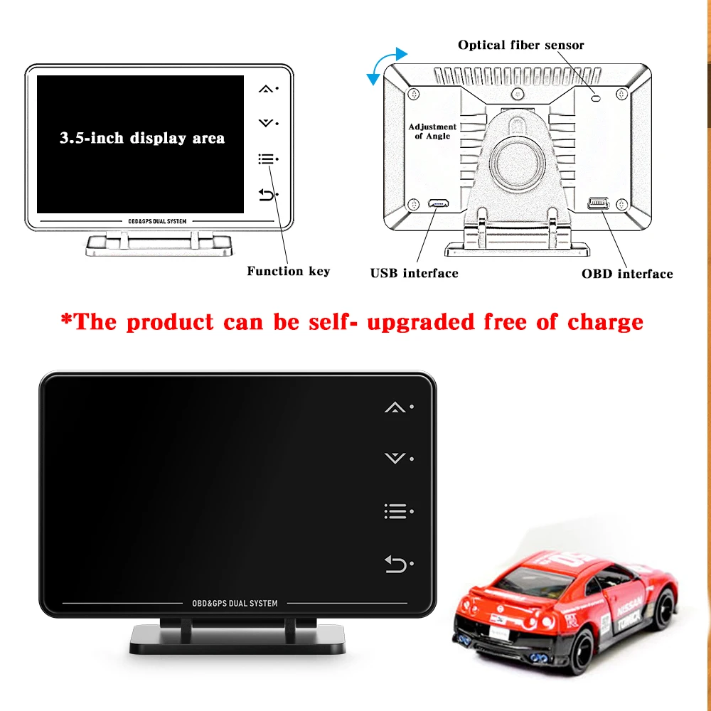 ֽ XS HUD OBD2 + GPS  ÷,   з  µ ͺ G  ̷ν LCD ÷