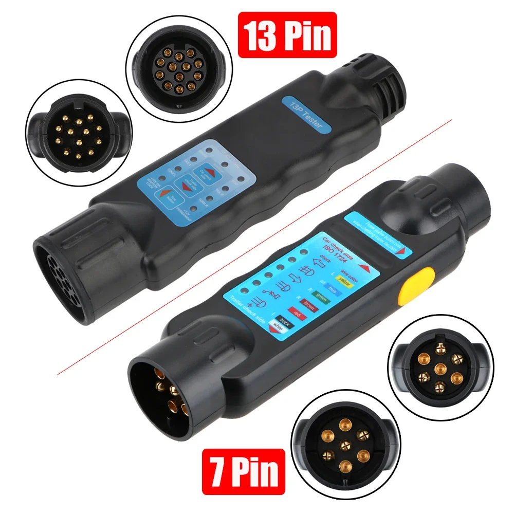12V Trailer Diagnostic Tool 7 13 Pin Adapter Tester