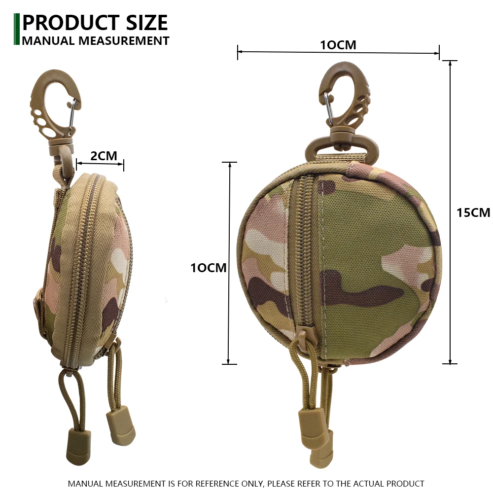 Outdoor Casual Men's Portable Coin Wallet and Mini Zipper Pouch Waist Bag