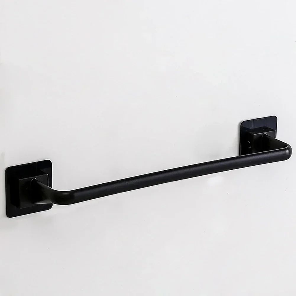 Self-adhesive Bathroom Towel Bar Wall Mounted Hanger Holder Rack Shelf Shoes Holder Hanging Finishing Towel Rack