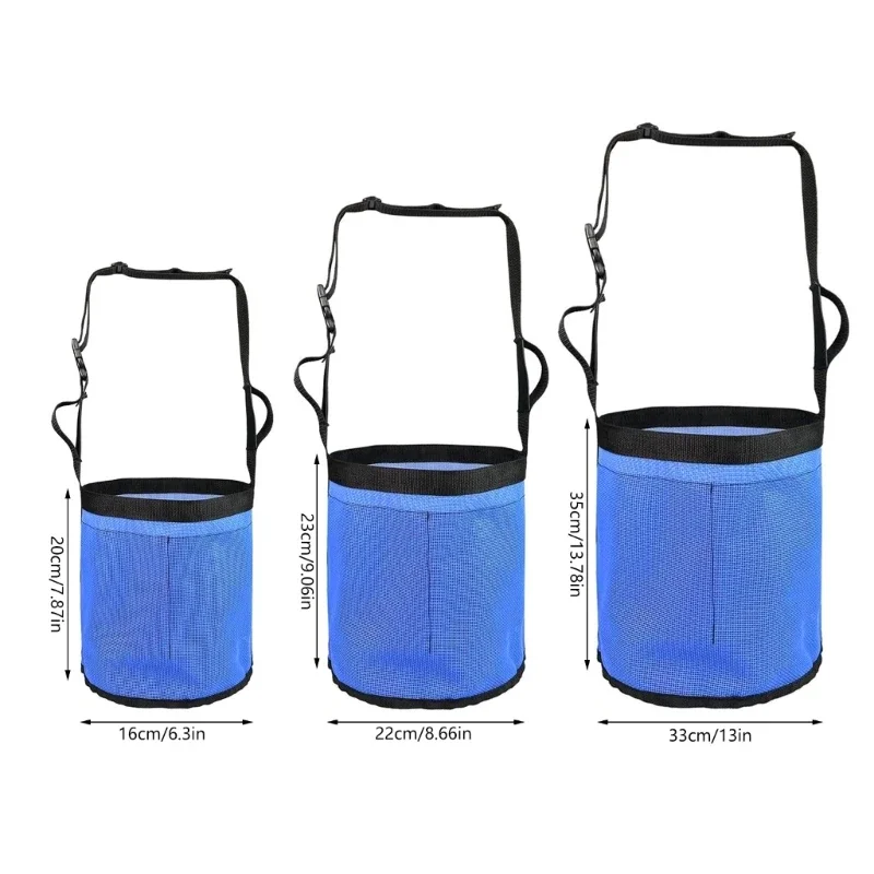 Horse Feed Bag Horse Feeding Bucket Hays Bag Hays Holder Bucket Horse Trailer Horse Feeding Feeder Bag with Neck Strap 6
