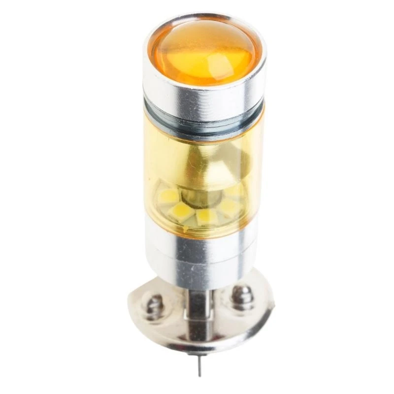 DRL 운전 안개 전구 H1 100W LED 안개 램프 전구 1000 루멘 밝은 전구 3000K 황금 노란색 LED 전구