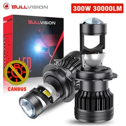 Dual LED Headlight Bulbs with Projector Lens - 30000LM 6000K Hi/Low Beam for Versatile Driving Conditions (6000K Cold White)