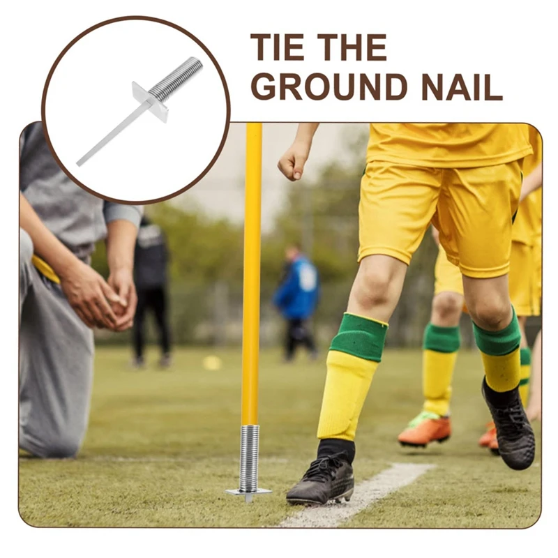Top!-Football Flagpole Mount Soccer Pole Fixing Stake Corner Flag Spike Insert Into The Ground Training Rack Iron