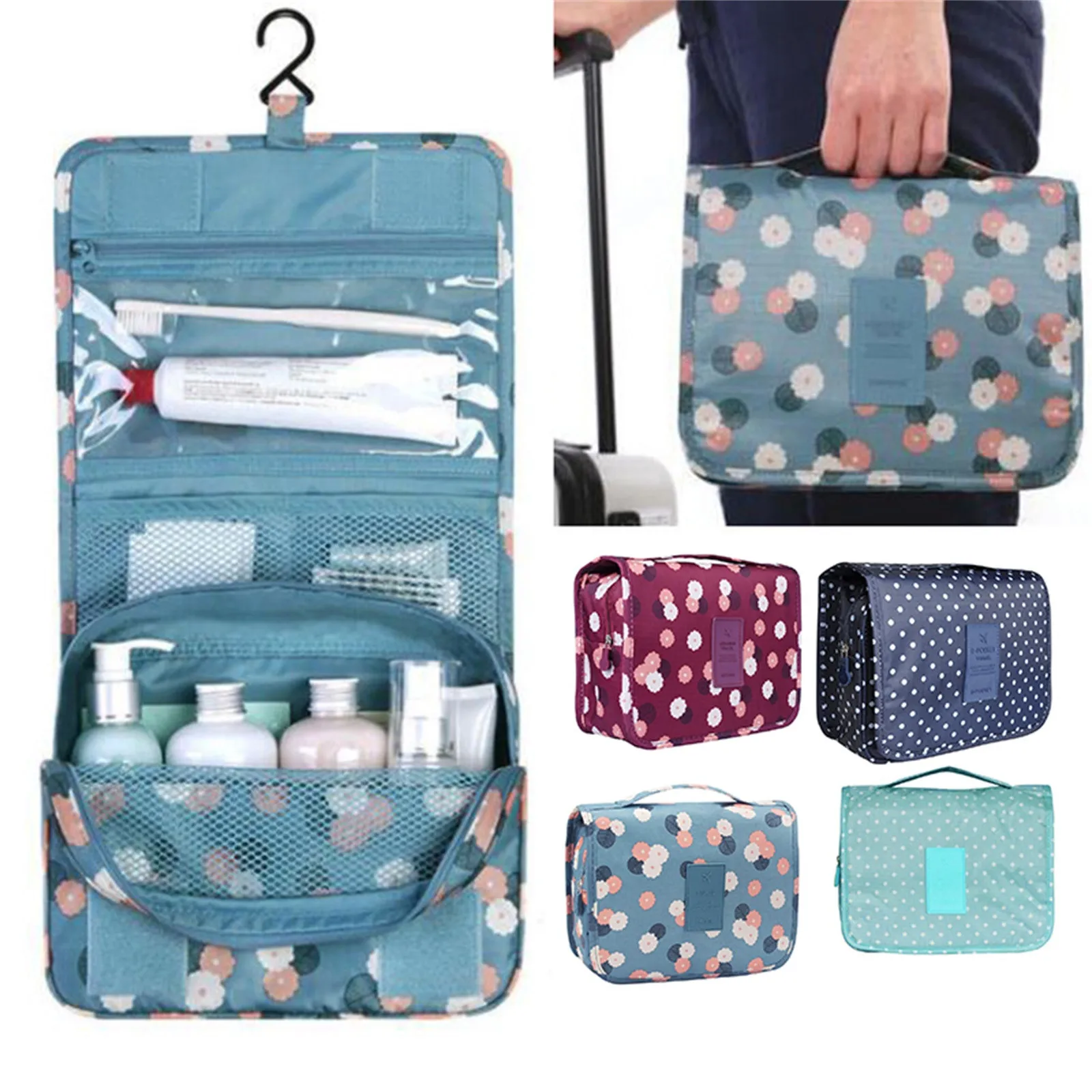 

Portable Hanging Toiletry Bag Travel Makeup Pouch Travel Kit Organizer Storage Toiletry Bag With Hanging Hook Hanging Bag