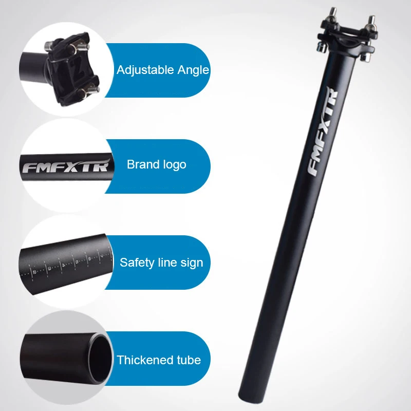 25.4x450mm Vélo Tige Selle Aluminium Alliage avec Marque Échelle
